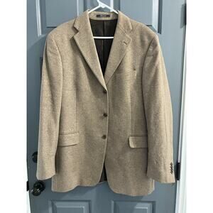 Arnold Brant Blazer Colombo Mink Cashmere Blend Mens Size 42L-T Brown